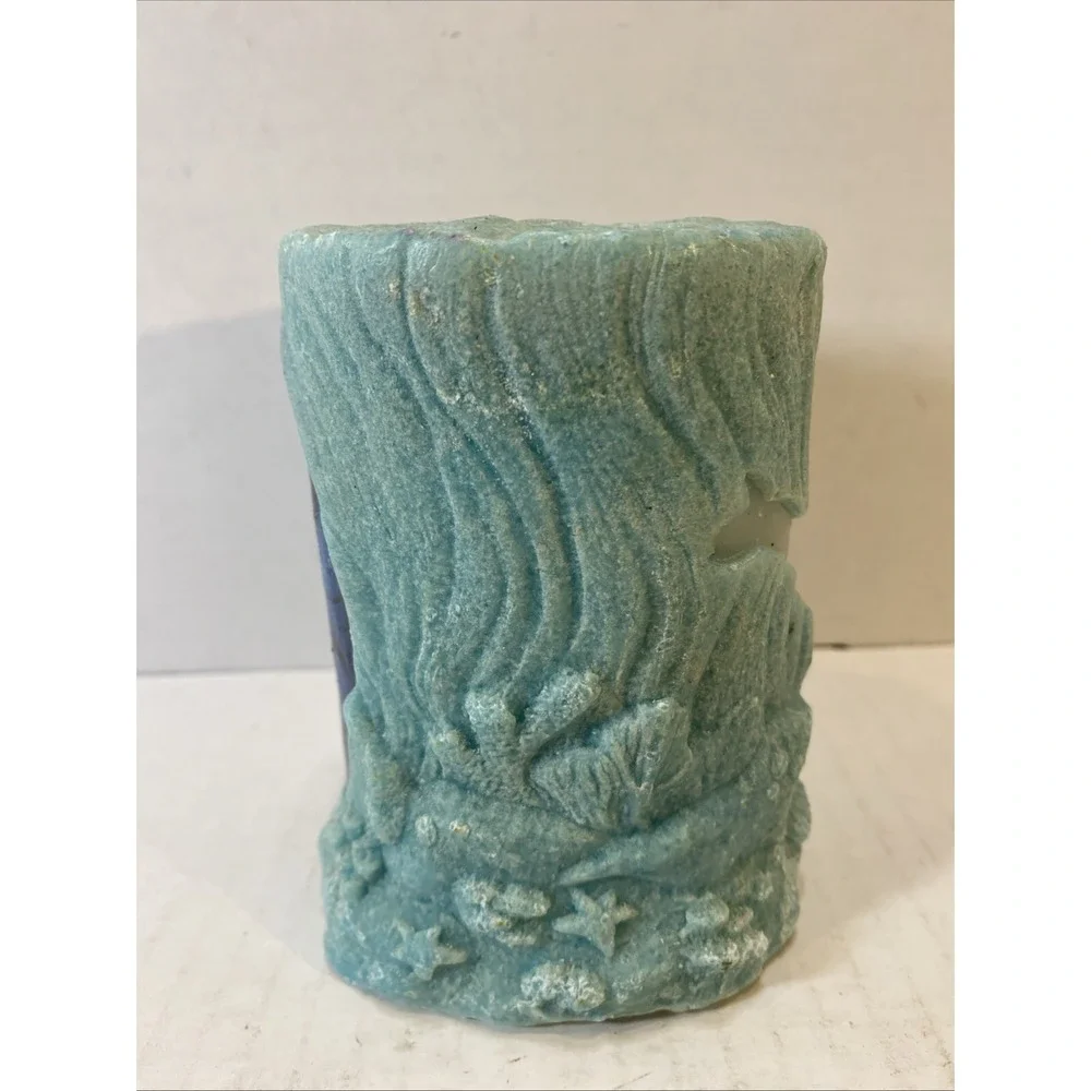 Ocean Dolphin Glowing Art Wax Candle Lassen Collection‎ Lava Enterprise 2000 New